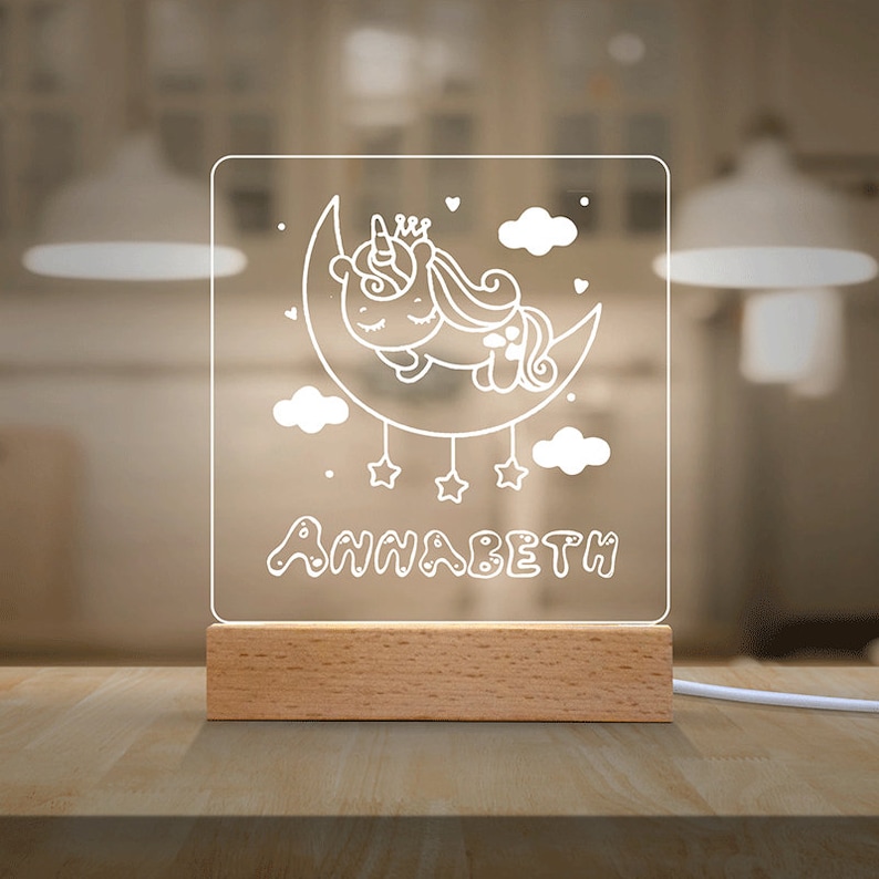 Newborn Gifts Night Light Name Personalized Night Light Name Etsy