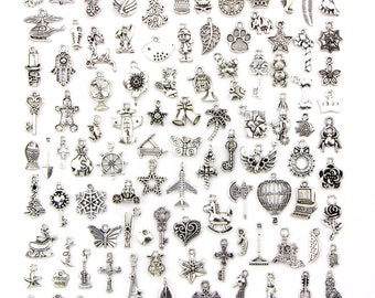 Charms for Jewelry Making, 100 Style Charms Jewelry Beads Pendants for Jewelry Making Bracelets Necklace and Crafting