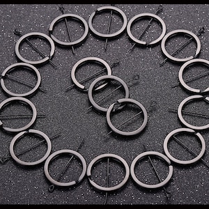 100pcs Black 1 Inch Flat Key Rings Split Keychain for Home Car Keys(1.8*25mm)