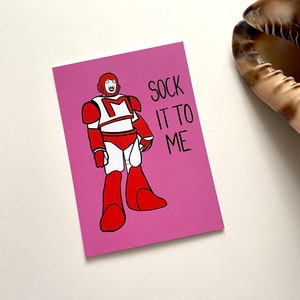 Missy Elliott - Sock it to me - Positives Zitat A6 Postkarte - illustriert - Inspirationskarten - Hip Hop - Pop Art - Geschenke