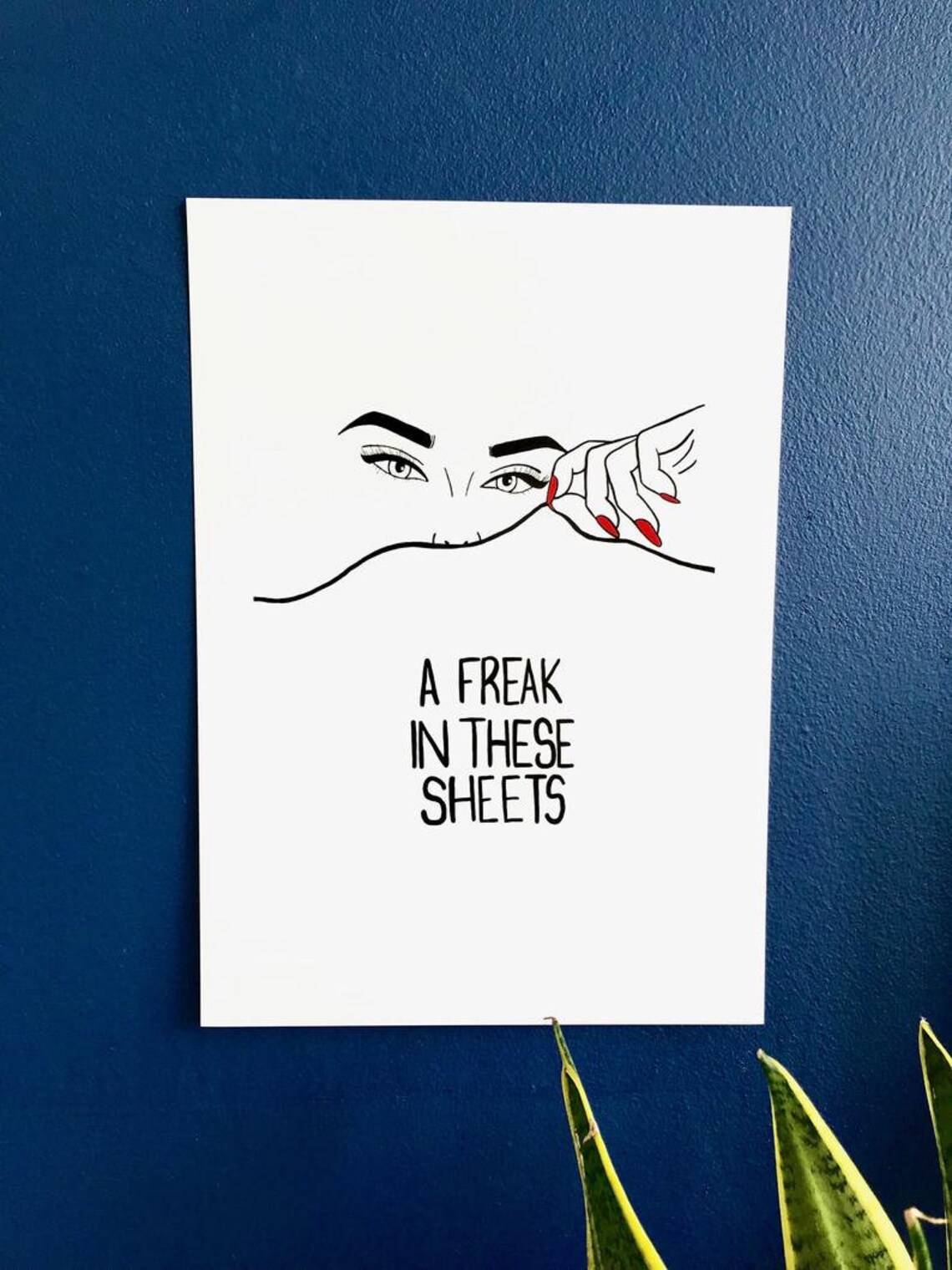 Freak in the Sheets Pop Art A4 Poster Print A Freak in the Etsy