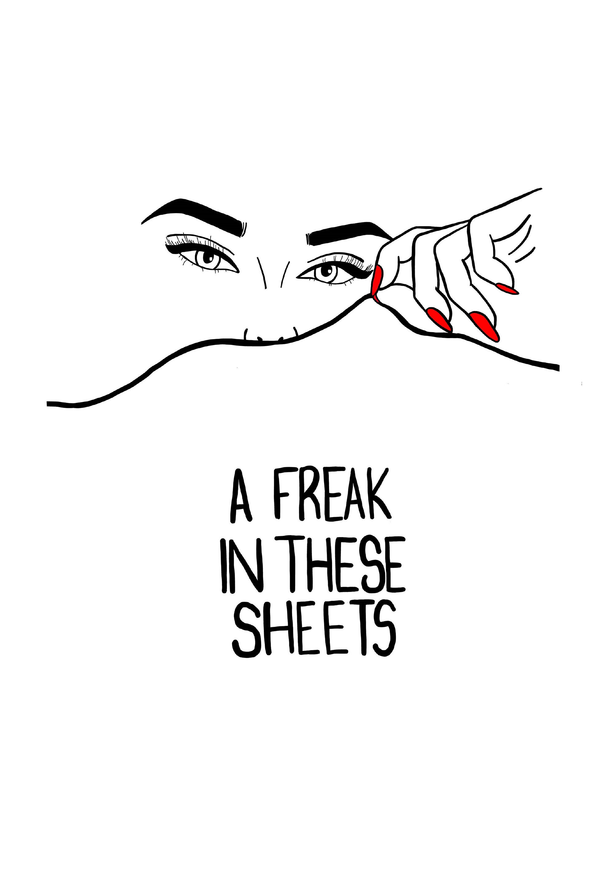 Freak in the Sheets Pop Art A4 Poster Print A Freak in the Etsy