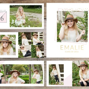 Senior Album Template. Senior Book. Photography Template. Graduation Book Template. Senior Girl Album. 10x10 Album Template.