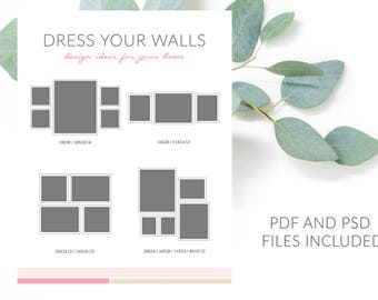 Photography Wall Display Guide - Wall Gallery Style Guide - Photography Wall Guide Design - Wall Gallery Template - Wall Gallery Inspiration