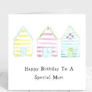 Carte d'anniversaire spéciale maman, carte d'anniversaire cabane en bord de mer pour maman, maman, maman
