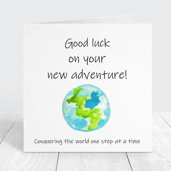 Good Luck Card, Good Luck On Your New Adventure Card, University Or Leaving Card