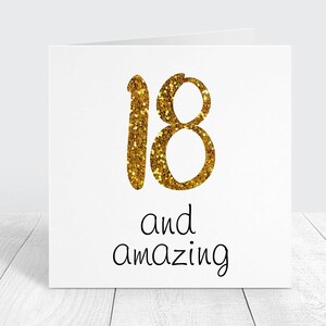 18e carte d'anniversaire, carte d'anniversaire incroyable pour elle, pour amis, famille, fille, soeur