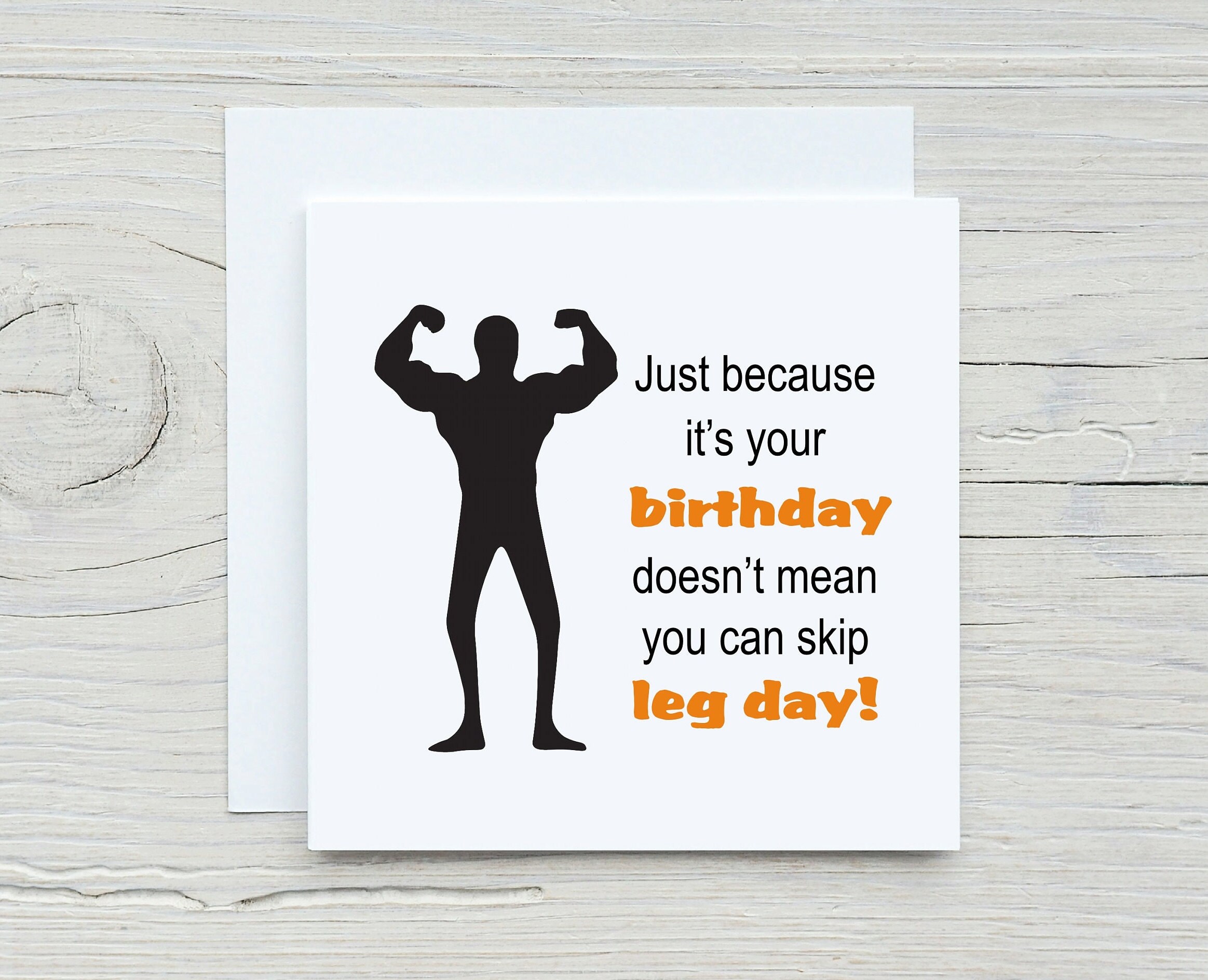 Funny Birthday Card Don't Skip Leg Day Funny Gym Theme - Etsy