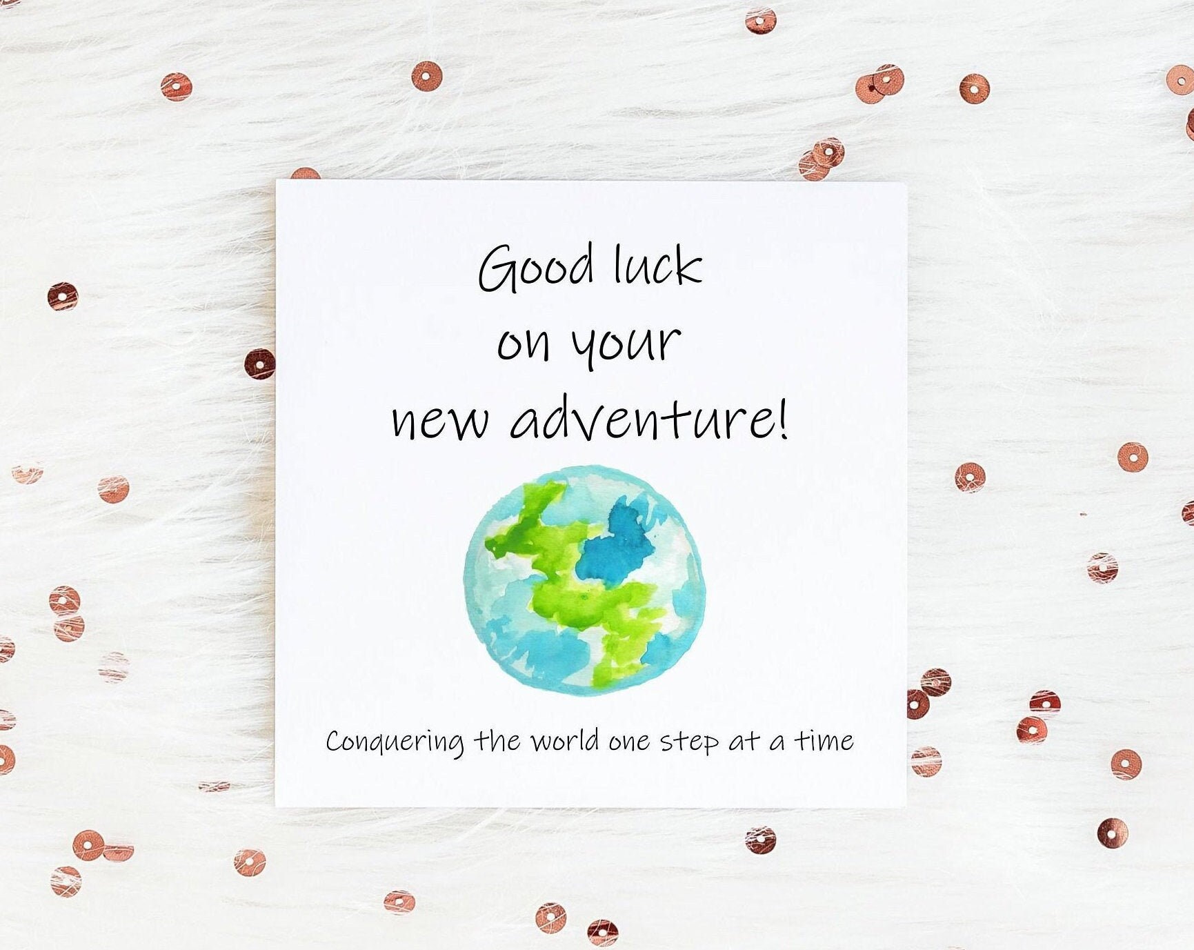 Good Luck Card, Good Luck On Your New Adventure Card, University Or Leaving  Card With Good Luck Card Templates