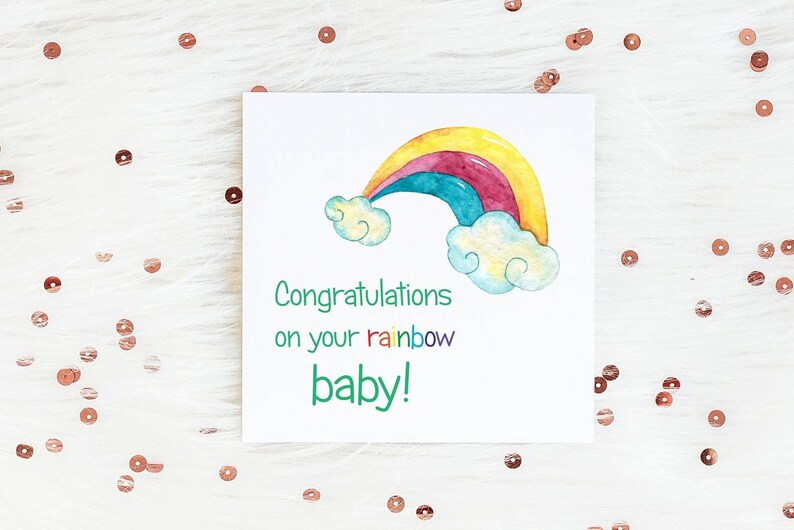 Congratulations On Your Rainbow Baby Card New Baby Boy Card Etsy