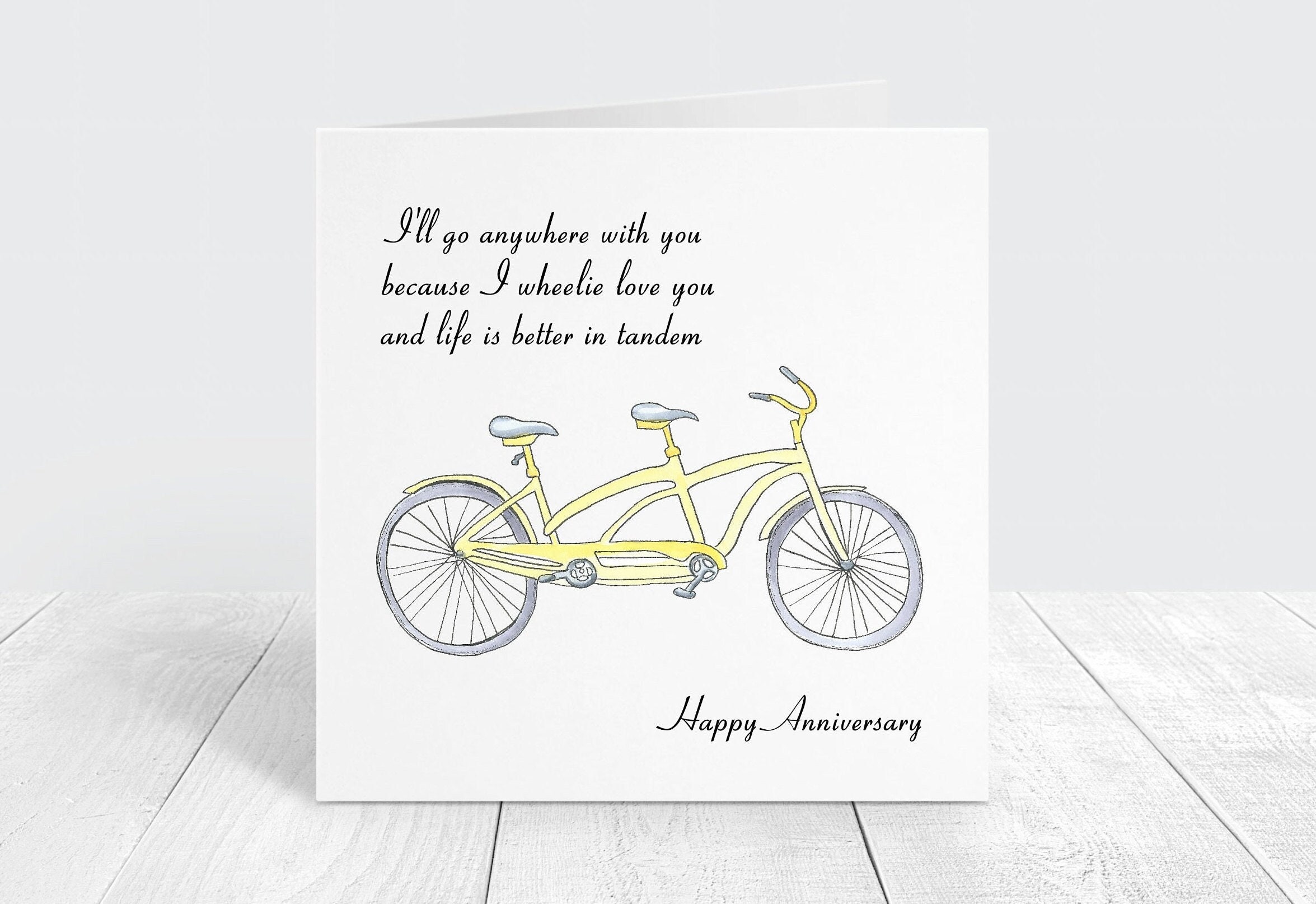 Tandem Bike Card It's Always Better Together 