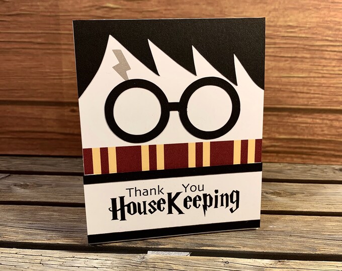 One Harry Potter Themed Housekeeping tip holder card for Universal Resort Stay