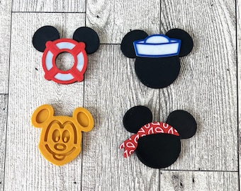 5 - Aimant sur le thème imprimé en 3D pour les membres de la distribution Disney, les cadeaux pour garder la souris ou pour prolonger le poisson