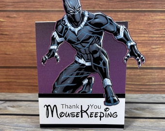 One Marvel Black Panther Mousekeeping tent style tip holder for Disney Resort Stays