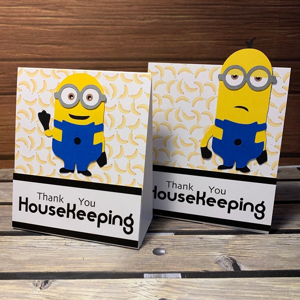 One Minion Themed Housekeeping tent style tip holder for Universal Resort Stay