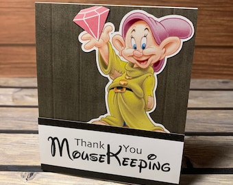 Un porte-pourboires pour les gardiens de souris Disney Simplet le nain pour les séjours dans un complexe Disney