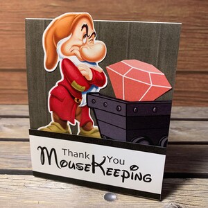 One Grumpy the Dwarf Disney Mousekeeping tip holder for Disney Resort Stays