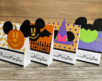 One Halloween themed Mousekeeping tent style tip holder for Disney Resort Stays