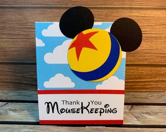 One Toy Story themed bouncing ball  Disney Mousekeeping tip holder for Disney Resort Stays