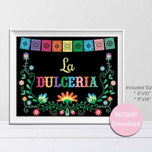 La Dulceria Sign Fiesta Table Sign Mexican Party Mexican Dessert Table Sign Mexican Theme Fiesta Party Decor INSTANT DOWNLOAD Digital File