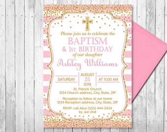 christening invitations etsy