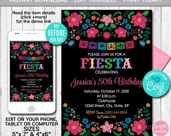 Mexican Invitation Template Etsy