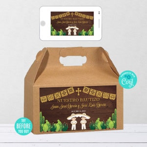 Label Mexicaanse Charro Doopsel Gable: Spaanse Bautizo (directe download)