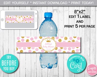 Princess Water Bottle - Etsy