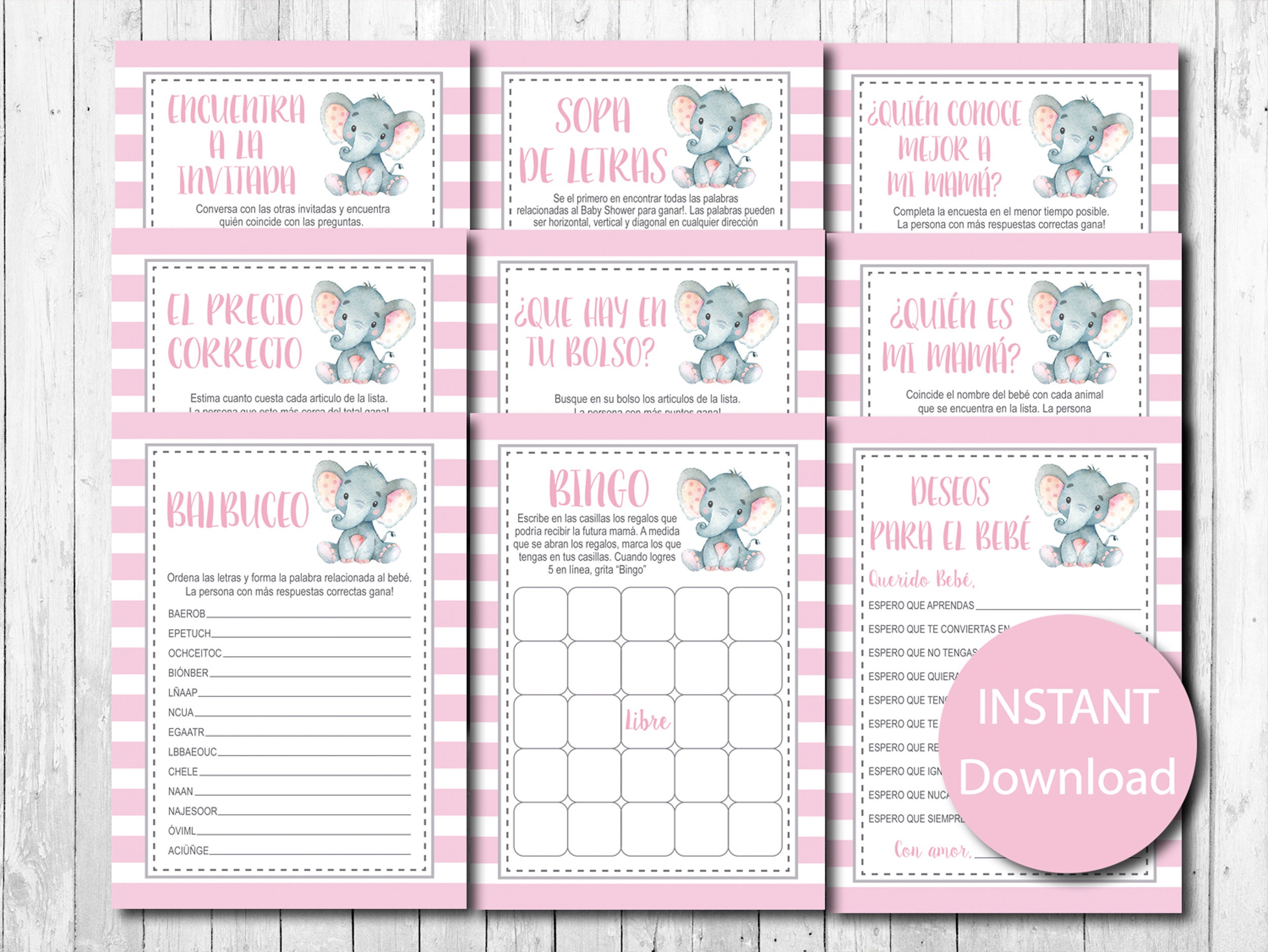 Spanish Baby Shower Games Bundle Games Bundle Baby Girl - Etsy Spanish Baby Shower Games Bundle Games Bundle Baby Girl - Etsy