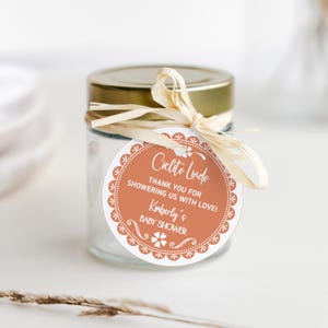 Cielito Lindo Baby Shower Favor Tag, Editable Template, Mexican Barro Theme, Terracotta Papel Picado, Talavera Flowers, Digital Download