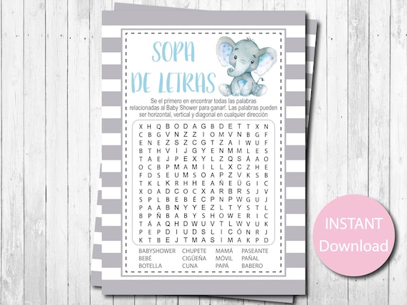 Juegos De Baby Shower Sopa De Letras Tengo Un Juego