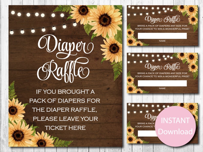 Editable Sunflower Baby Shower Invitation Girl Rustic Baby Etsy