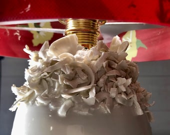 Porcelain table lamp foot / boho chic