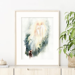 First Vision Painting &quot;Hear Him&quot; Joseph Smith Watercolor