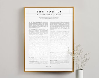 The Family: A Proclamation to the World | LDS | Printable | Digital ...