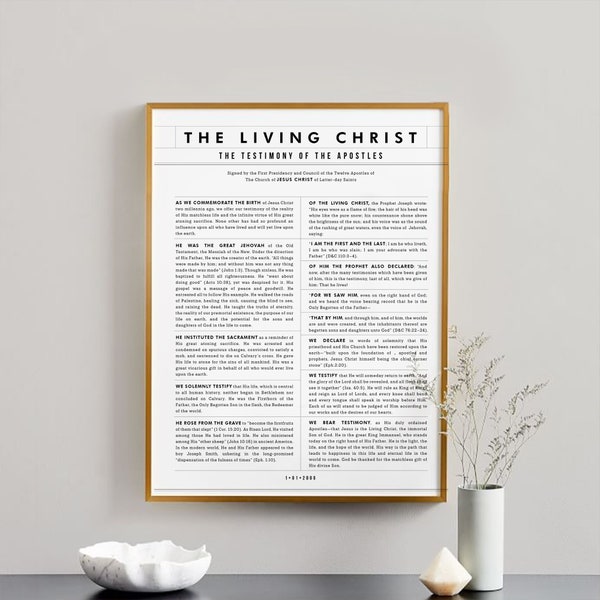 The Living Christ Printable