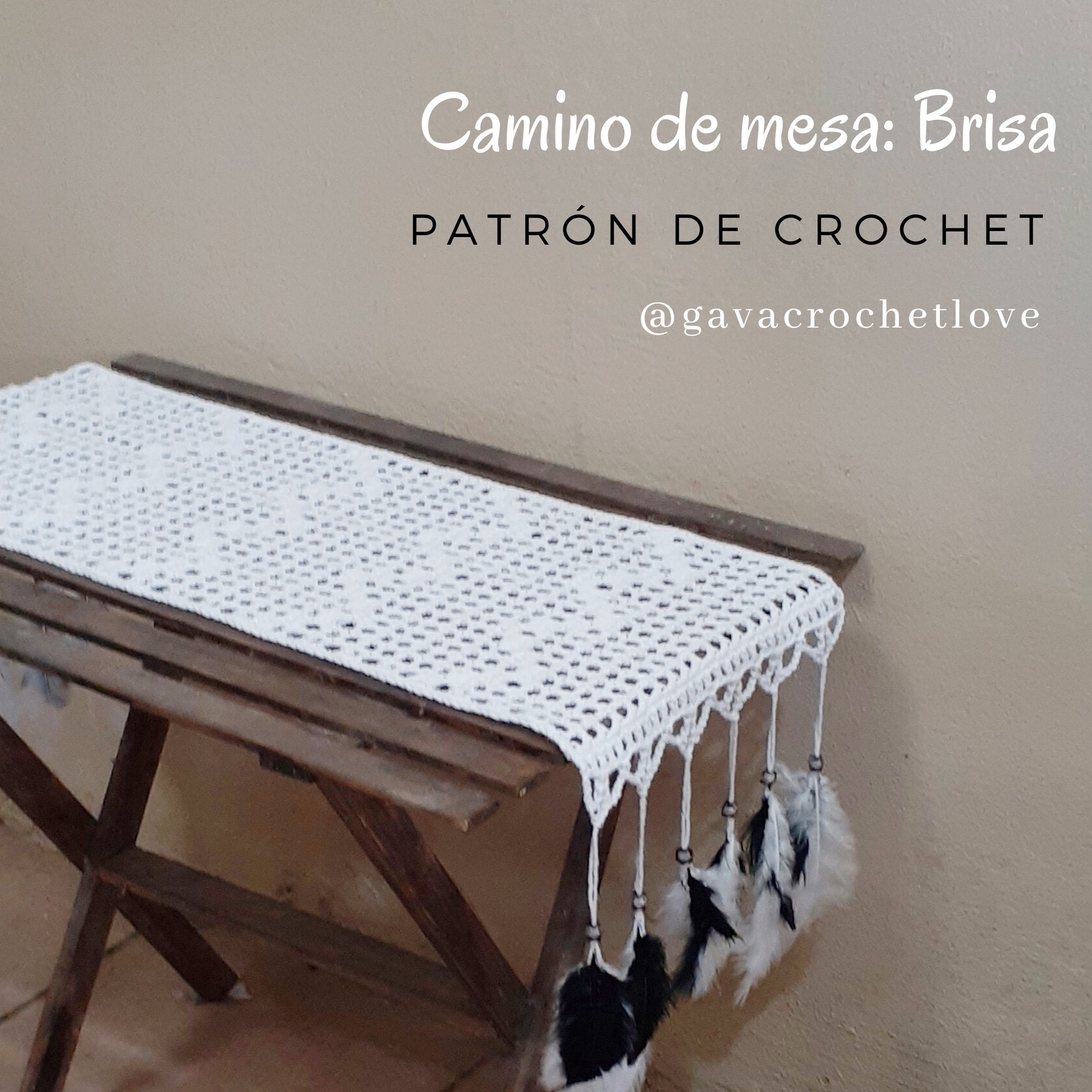 Brisa Table Runner Crochet Pattern ENGLISH Patron Camino