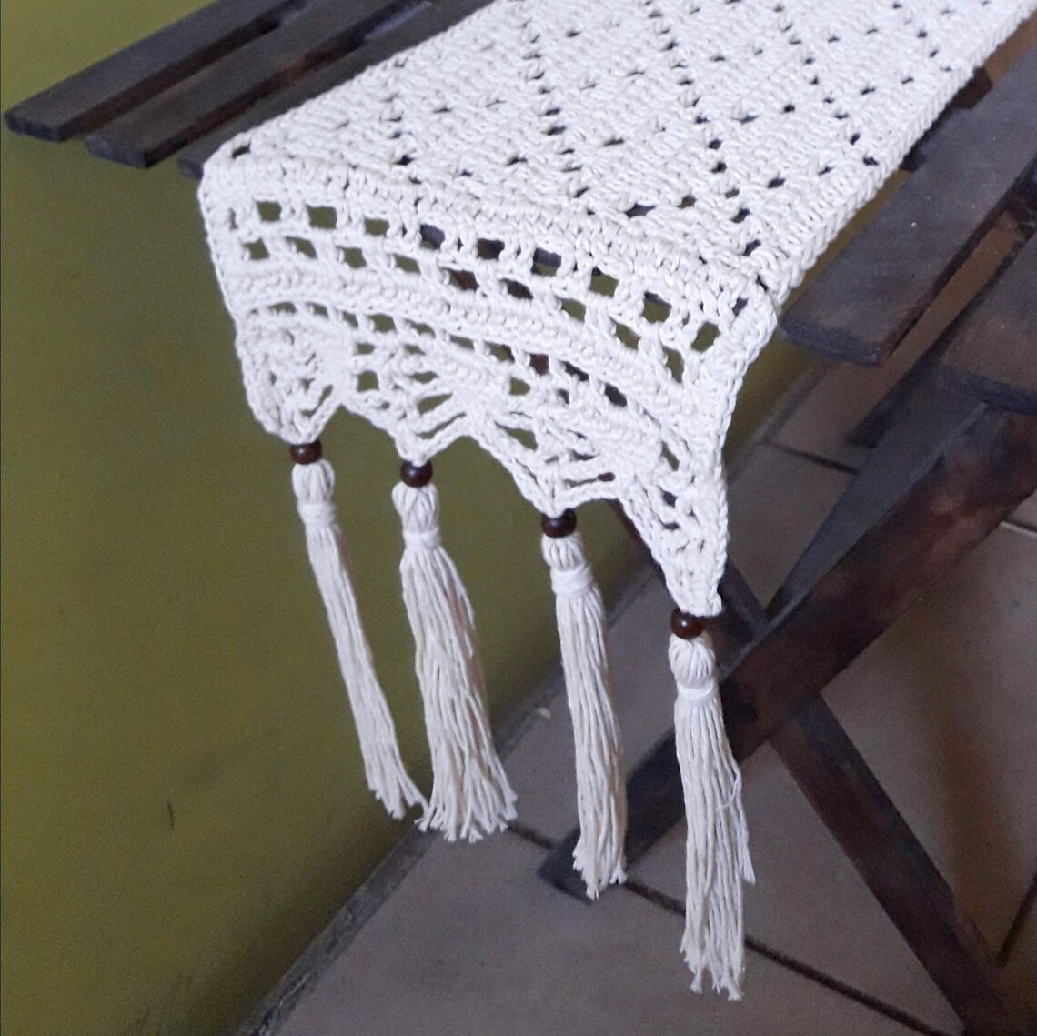 Boho Table Runner CROCHET PATTERN Patron Crochet Etsy Canada