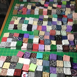 1.5 Inch Precut Quilting Fabric Squares for Postage Stamp Quilt 295 Pieces No Solid Colors