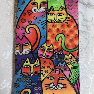 Soft Padded Eyeglasses Case Laurel Burch Cats