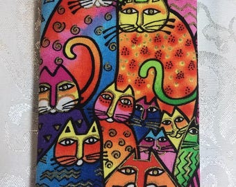 Estuche acolchado suave para gafas Laurel Burch Cats