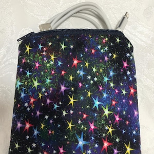 Handy Multi-use Zipper Pouch Charger Cords Jewelry Cash Starry Night Sky