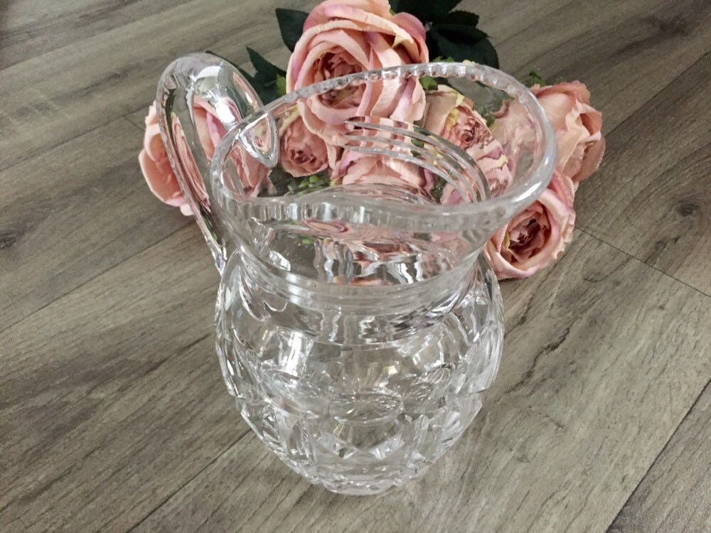 Vintage Stuart Crystal Water Jug 20th Century Antique Glass Etsy