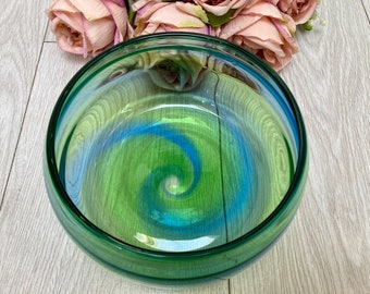 Stevens and Williams Rainbow Art Glass Bowl Dish Ornament c.1930’s Vintage Antique Glassware No.1