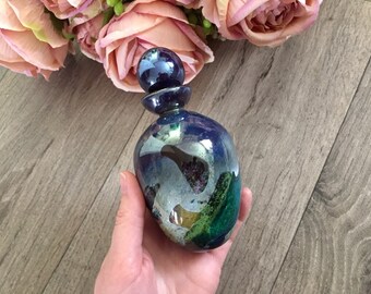 Vintage Amanda Hazelwood Jonathan Harris Perfume Fragrance Bottle Art Glass