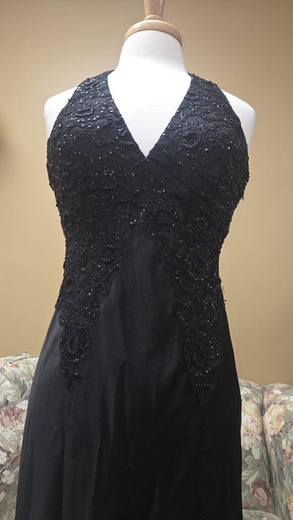 black mermaid halter neck satin formal dress Classy Halter Deep V-Neck Satin Mermaid Prom Formal Dress with Slit –  Modsele