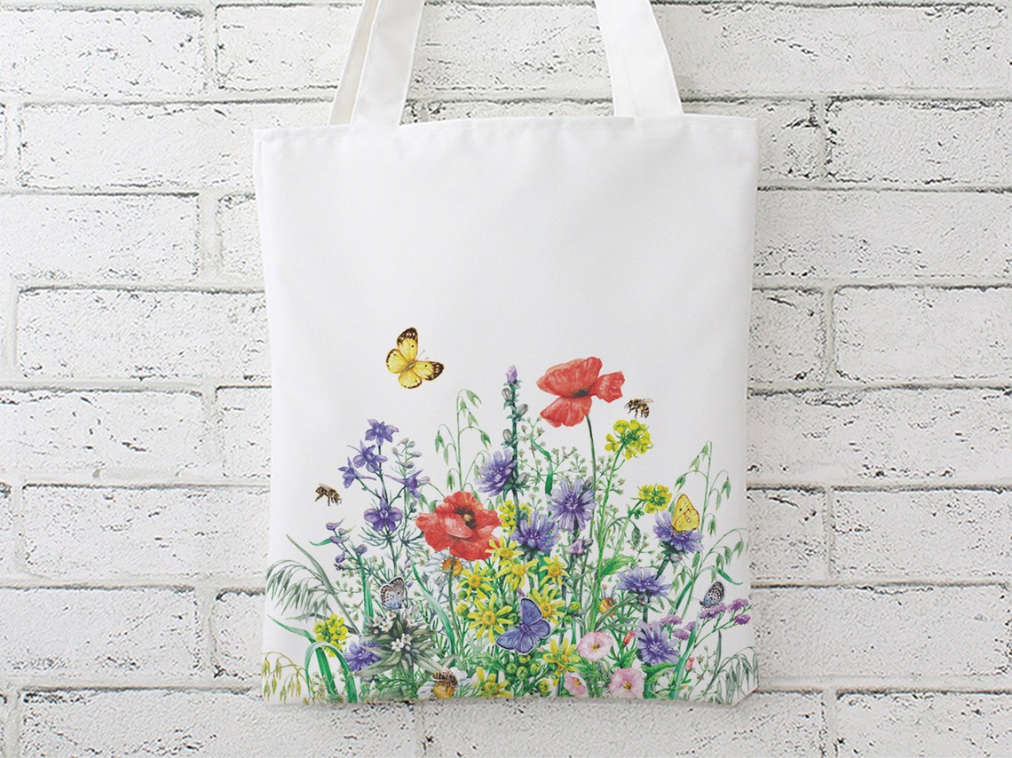 Wildflowers Tote Bag Wildflowers Bag Bag Gift for Etsy