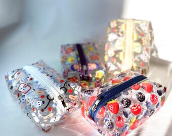 Clear Vinyl Makeup Bag, Transparent Cosmetic Pouch, Zipper Travel Toiletry Case, Clear Cosmetic Bag, See Through Zipper Pouch, TSA Bag