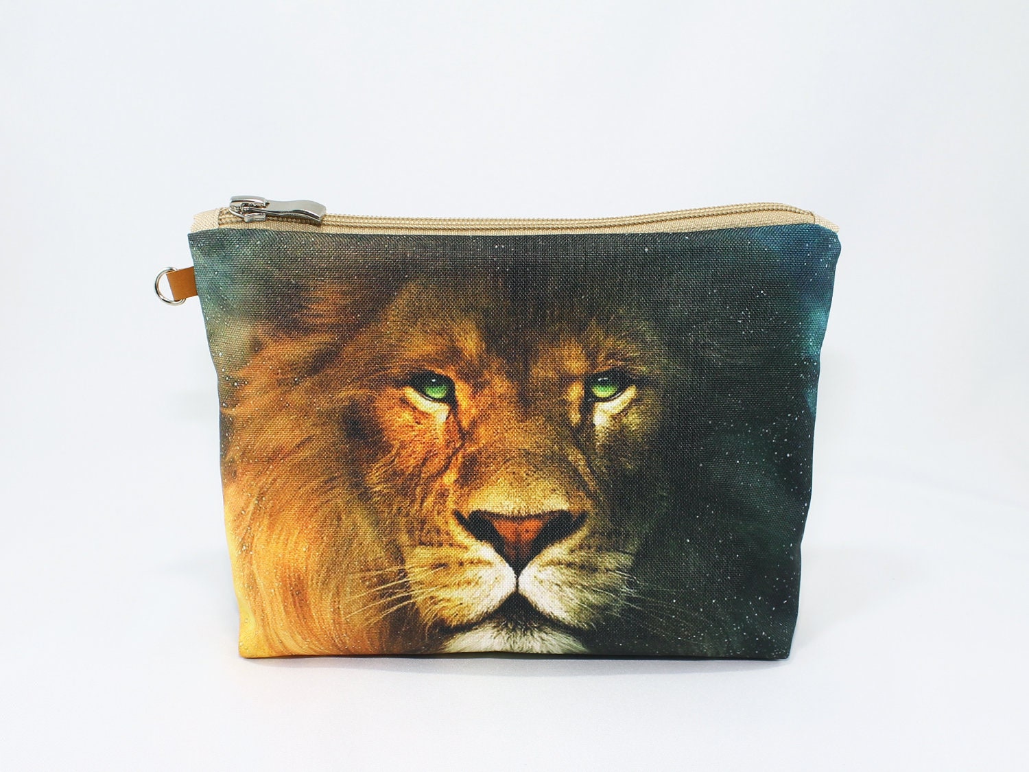 Lion Cosmetic Bag Lion Makeup Bag Animal Travel Pouch Lion Pencil Case Lion Pouch for Kids Lion Print Bag Bag Women
