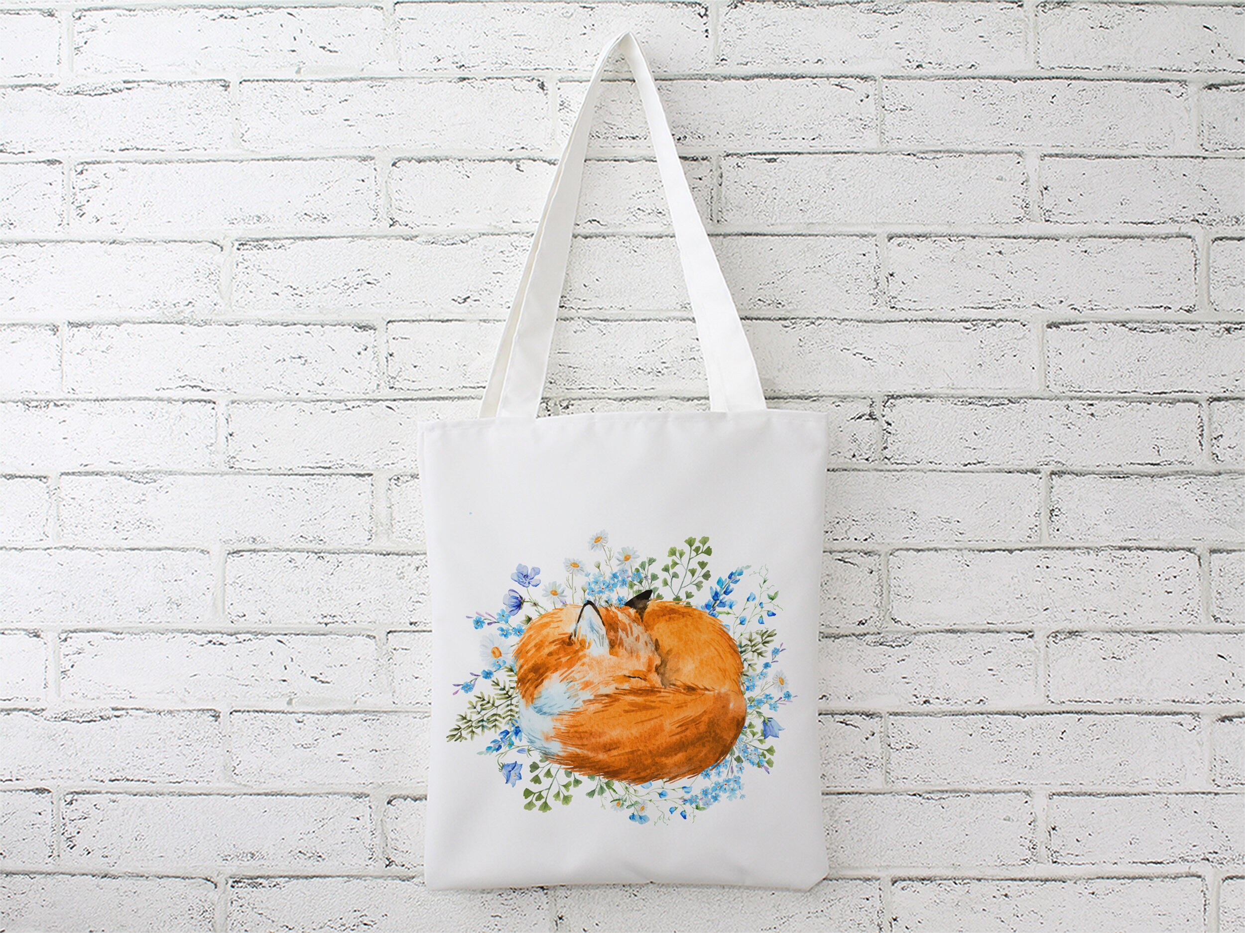 Fox Tote Bag Cute Fox Bag Tote Bag Canvas Art Tote Bags for Etsy UK